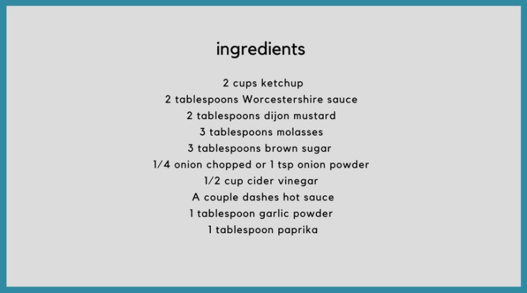 BBQ Sauce Ingredients